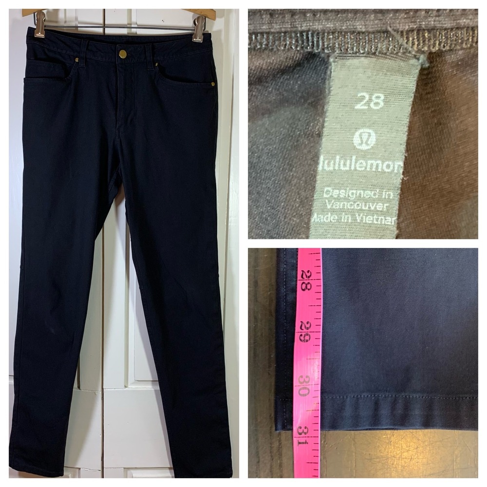 Lululemon ABC Pants Mens Black Commuter Trousers 28x31 Performance Techwear READ